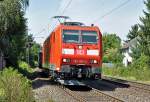 185 080-9 mit gem. Gterzug durch Bonn-Beuel - 21.08.2013