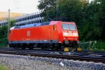 185 144-3 DB rangiert in Aachen-West am einem schnem Sommerabend und der  Abendstimmung am 3.9.2013.