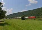 185 185 mit einem KLV am 06.07.2013 bei Wernfeld.