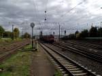 185 128-6 mit gemischten Gterzug in Mainz-Bischofsheim am 17.10.13