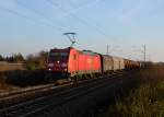 185 267 mit einem Gterzug am 12.11.2013 bei Plattling.