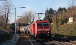 185 263-1 mit dem GC 48400 (Basel Bad Rbf-Grokorbetha) in Schallstadt 27.11.13