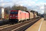 185 213-6 DB Schenker in Hochstadt/ Marktzeuln am 10.01.2014.