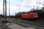 185 388-6 DB rangiert in Aachen-West bei Regenwolken am Nachmittag vom 22.2.2014.