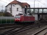 DB Schenker Rail 185 106-2 rangiert am 20.02.14 in Mainz Bischofsheim Rbf