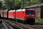 185 193-0 zog mit einer schwesterlok am 29.04.14 einen ganzzug durch hh-harburg