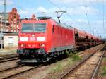 Am 01.06.2014 kam 185 192 mit einem Düngerzug aus Richtung Magdeburg nach Stendal und fuhr weiter in Richtung Wittenberge.