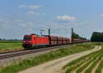 185 354 mit einem Erzzug am 14.07.2013 bei Langenisarhofen.