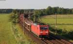 185 212-8 mit einem leeren Autozug bei Ramelsloh 30.5.14