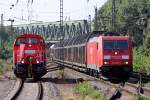 185 285-4 und 261 108-5 in Recklinghausen-Süd 2.8.2014