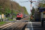 185 275-5 mit einem KV-Zug am 28.04.2012 in Eddersheim.