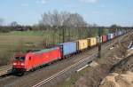 185 343 mit IK 50134 (Regensburg–Maschen) am 02.04.2010 in Ashausen