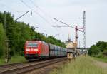 185 071-8 mit einem Ganzzug aus PKP-Falns am 02.06.2014 bei Hirschaid