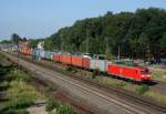 185 150 mit IKE 50086 (Mannheim Rbf–Maschen Rbf) am 02.08.2011 in Tostedt