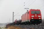 185 316-7 DB Schenker bei Reundorf am 07.01.2015.