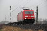 185 254-0 DB Schenker bei Reundorf am 07.01.2015.