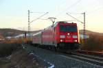 185 360-5 DB Schenker Rail bei Redwitz am 08.02.2015.