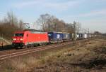 185 372 mit KT 40006 (Gallarate–Taulov) am 24.03.2012 zwischen Radbruch und Winsen (Luhe)