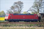 DB 185 347 mit Güterzug bei Pasewalk in Richtung Prenzlau am 19.04.2014