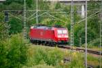 185 148 hat sich auf den Weg in die Abstellanlage - früher hieß das mal Bw - München Nord gemacht (27.06.2015)