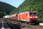 185 006 mit EZ 51736 (Nürnberg Rbf–Engelsdorf) am 16.08.2013 in Hockeroda