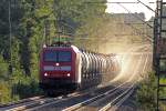 185 054-4 am BÜ KM27,298 auf der Hamm-Osterfelder Strecke in Recklinghausen 10.9.2015