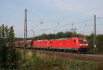 185 338 mit GM 60121 (Hamburg-Waltershof–Fallersleben VW) am 05.09.2014 in Bad Bevensen