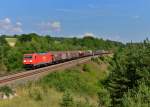 185 276 mit einem Güterzug am 18.07.2014 bei Laaber.