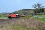 185 192-2 mit GC 62276 Sehnde - Neuhof (Kr Fulda) am 24.04.2015 bei Einbeck-Salzderhelden.