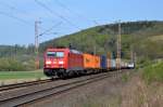 185 354 mit KT 41813 Maschen Rbf - Linz Stadthafen am 24.04.2015 bei Salzderhelden