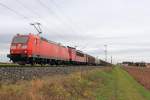 185 080-9 DB Schenker + 155 031-8 DB Schenker bei Lichtenfels am 10.11.2015.