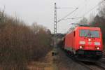 185 285-1 DB Schenker in Michelau/ Oberfranken am 19.12.2015.