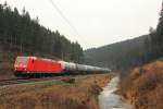 185 195-5 DBSR bei Steinbach im Frankenwald am 03.12.2015.