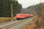 185 232-6 DBSR bei Steinbach im Frankenwald am 03.12.2015.