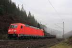 185 387-8 DBSR bei Steinbach im Frankenwald am 03.12.2015.