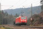 185 081-7 DBSR bei Steinbach im Frankenwald am 03.12.2015.