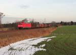 185 312-6 zu sehen mit einem Frankenwaldumleiter am 26.01.16 an der Schöpsdrehe bei Plauen/V.