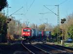 185 401-7 mit gem. Güterzug durch Bonn-Beuel - 27.11.2015