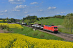 185 267 mit einem Güterzug am 30.04.2016 bei Fahlenbach. 