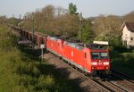 185 104 mit GB 48607 (Limburg–Domodossola) am 21.04.2015 zwischen Mllheim (Baden) und Auggen