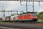 DB Lok 185 103-9 durchfährt den Bahnhof Pratteln.