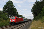 Militärzug bei Liebau/ Pöhl mit Begleitwagen, Containerwagen und 7 Panzern auf dem Weg Richtung Süden.