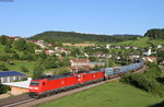 185 126-0 und 185 116-1 mit einem Containerzug bei Zeihen 18.7.16