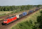 185 054 mit KT 40008 (Gallarate–Padborg) am 08.06.2016 auf der stlichen Umfahrung Maschen