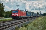 185 303-5 passiert am 09.08.16 mit einen Walterzug Thüngersheim und ist weiter in Richtung Norden unterwegs.