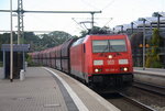 185 308-4 DB  kommt durch Herzogenrath aus Richtung Neuss mit einem Kohlenleerzug aus Bernburg nach Gent-Zeehaven(B)  und fährt in Richtung Kohlscheid,Richterich,Laurensberg,Aachen-West.