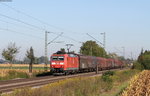 185 095-7 mit einem Stahlzug bei Riegel 29.9.16