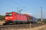 185 195 mit GA 52824 (Ingolstadt Nord–Braunschweig Rbf) am 08.09.2016 zwischen Lehrberg und Oberdachstetten