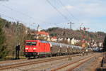 185 241-7 mit dem GM 47051 (Spreewitz-Zizers) bei Horb 20.11.16