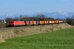 Eine Aufnahme des Containerzuges KT 41814 von Salzburg Gnigl nach Alte Süderelbe am Motivklassiker bei Rann stand schon lange auf meiner  to do  Liste.